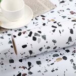 Zvd - terrazzo ? papier contact pour comptoirs, 0. 6x5m, film autocollant pour �tag�re, cuisine, tiroir, ...