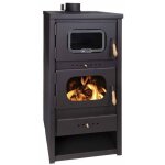 Zvezda - pole  bois avec four metalik clasic 15 kw ? plaque en fonte robuste et pratique