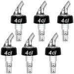 [jamais utilis]zyluniy bouchon doseur alcool 4cl, 6pcs bec verseur rglable pour bouteille de whisky, ...
