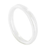 Bague anneau de céramique blanche - 3mm - taille 50 Bague anneau de céramique blanche - 3mm - taille 50