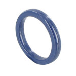 Les poulettes bijoux - bague anneau de c�ramique bleue - 3mm - taille 62