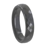 Bague anneau large d'hmatite facette - 6mm taille 66