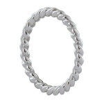 Les poulettes bijoux - bague argent 925 anneau torsad�e - taille 64