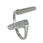 Les poulettes bijoux - bague argent 925 asym�trique - taille 64