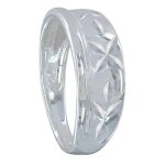 Bague argent 925 motif  fleurs - taille 52