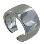Les poulettes bijoux - bague argent 925 rhodi� anneau large - taille 60
