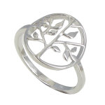 Les poulettes bijoux - bague argent 925 rhodi� arbre de vie - taille 64