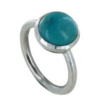 Bague argent 925 rond de turquoise Bague argent 925 rond de turquoise