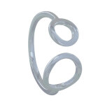 Les poulettes bijoux - bague argent deux anneaux - taille 50