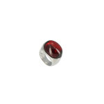 Bague miroir rouge argent 925 et zirconium - taille 50 Bague miroir rouge argent 925 et zirconium - taille 50