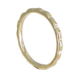 Les poulettes bijoux - bague plaqu� or anneau de vagues - taille 64