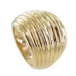 Les poulettes bijoux - bague plaqu� or coquillage - taille 62