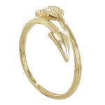Les poulettes bijoux - bague plaqu� or fl�che - taille 62