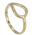 Les poulettes bijoux - bague plaqu� or goutte evid�e - taille 62