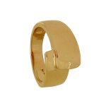 Les poulettes bijoux - bague plaqu� or large - taille 62