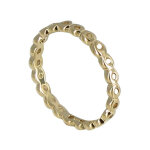 Les poulettes bijoux - bague plaqu� or ronds ajour�s - taille 64