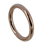 Les poulettes bijoux bague plaqu� or rose anneau rond - taille 56