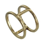Les poulettes bijoux - bague plaqu� or roues - taille 62