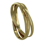 Bague plaqu or triples anneaux