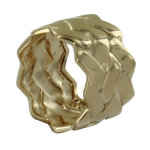 Les poulettes bijoux bague plaqu� or tube tr�ss� - taille 56