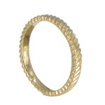 Bague plaqu or zbre - taille 64