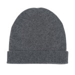 Les poulettes bijoux - bonnet iconic 100% cachemire 4 fils classics - gris