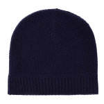 Les poulettes bijoux bonnet point jacquard 100% cachemire 4 fils classics - bleu navy