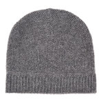 Les poulettes bijoux - bonnet point jacquard 100% cachemire 4 fils classics - gris