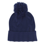 Bonnet ski 100% cachemire 12 fils pompon amovible - classics - bleu navy Bonnet ski 100% cachemire 12 fils pompon amovible - classics - bleu navy