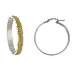 Boucles d'oreilles argent 925 créoles paillettes - classics - or Boucles d'oreilles argent 925 créoles paillettes - classics - or