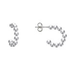 Boucles d'oreilles argent 925 demi créoles de billes Boucles d'oreilles argent 925 demi créoles de billes
