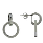 Boucles d'oreilles argent 925 deux anneaux
