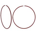 Boucles d'oreilles argent 925 très grandes créoles paillettes - classics - rouge Boucles d'oreilles argent 925 très grandes créoles paillettes - classics - rouge
