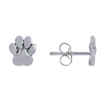 Les poulettes bijoux boucles d'oreilles argent clous patte de chien