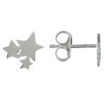 Les poulettes bijoux - boucles d'oreilles argent trois etoiles