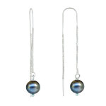 Boucles d'oreilles chainette argent 925 et perles de culture