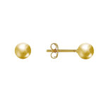 Les poulettes bijoux - boucles d'oreilles clou plaqu� or perles 6mm