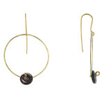 Les poulettes bijoux - boucles d'oreilles cr�oles en laiton p�te de verre - classics