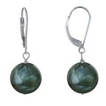 Boucles d'oreilles dormeuse argent 925 et perle de sraphinite