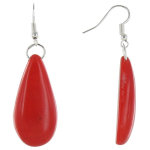 Boucles d'oreilles goutte en tagua - classics - rouge