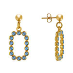 Les poulettes bijoux - boucles d'oreilles laiton dor� anneaux de petits disques r�si