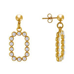 Les poulettes bijoux - boucles d'oreilles laiton dor� anneaux de petits disques r�si