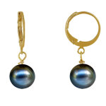 Boucles d'oreilles mini croles plaqu or et perle de culture