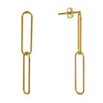 Boucles d'oreilles plaqu or deux mailles cheval