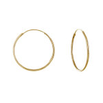 Les poulettes bijoux - boucles d'oreilles plaqu� or fines cr�oles 2cm