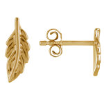 Boucles d'oreilles plaqu� or mini plume