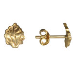 Boucles d'oreilles plaqu� or petites feuilles