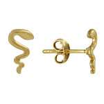 Boucles d'oreilles plaqu or serpent