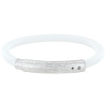 Bracelet argent 925 bross et silicone - classics - blanc