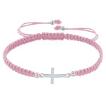Bracelet argent 925 croix lien trss - classics - rose
